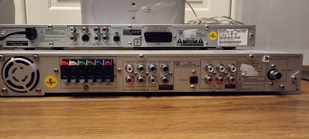 kino domowe philips (LX600- DVP630) dvd + amplituner + 5x głośniki