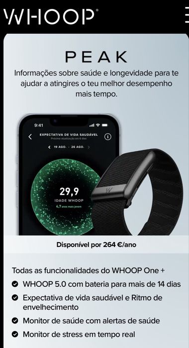 WHOOP Peak com 4 meses de uso