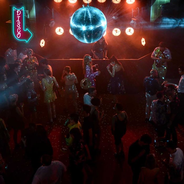 Neon LED Dekoracyjny DISCO Wielokolorowy Ściemnialny 42x24 cm USB