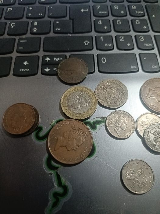 Moedas de rainha Elizabeth 2 moedas vareas