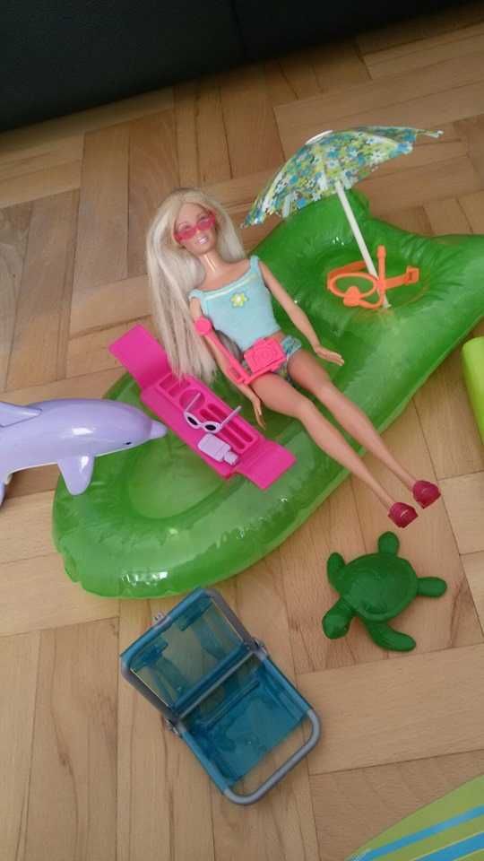 lalka Barbie Mattel zestaw ponton delfin surfcity