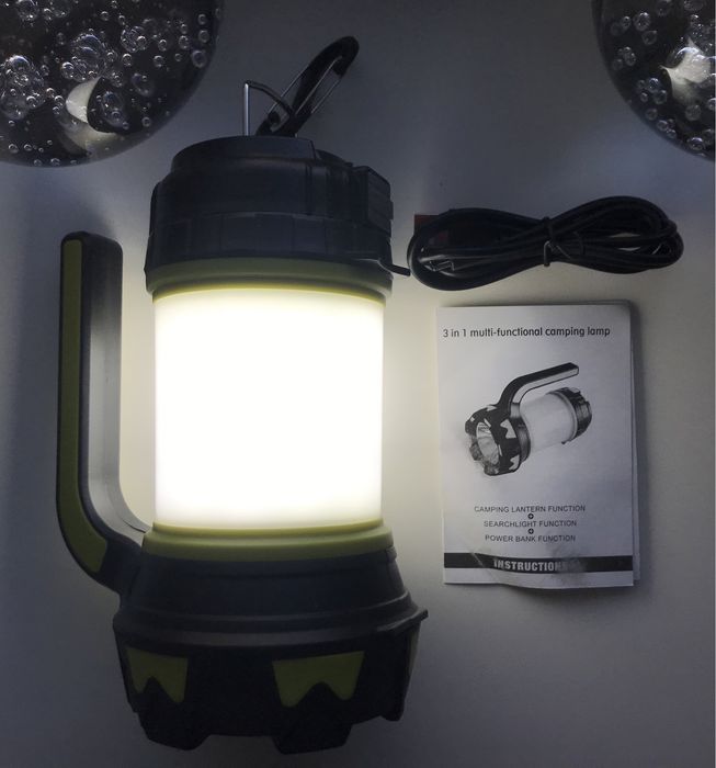 Фонарь кемпинговый аккумуляторный с функцией powerbank