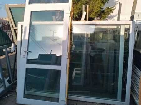 Drzwi wejściowe pcv alu  140/210 cm z dostawką