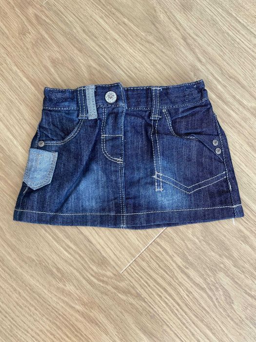 Zestaw sukienek jeansowych i spódniczka, rozmiar 62 cm, H&M, NEXT