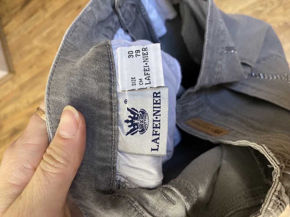 Spodnie jeansy szare bawełniane M 29 Lafei-Nier