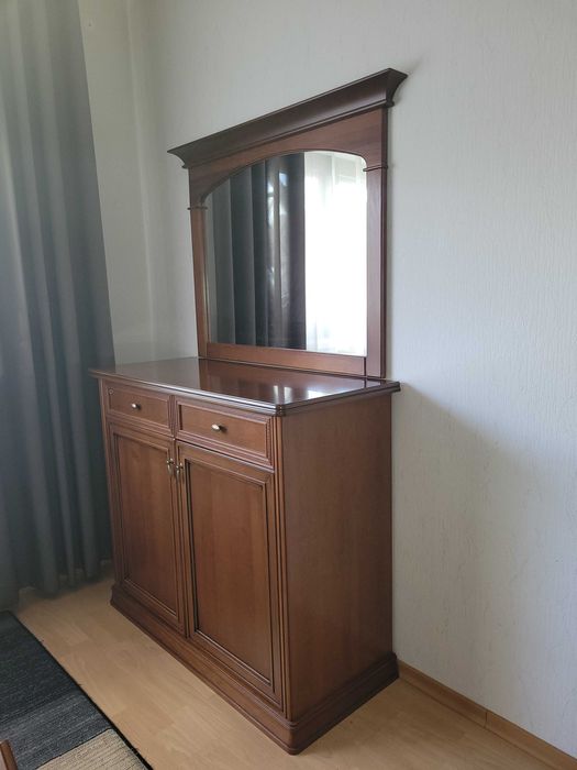Komoda drewniana włoska plus lustro w ramie drewnianej