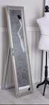 Lustro 40 x 160 lity eukaliptus srebrna rama. Barokowe glamour