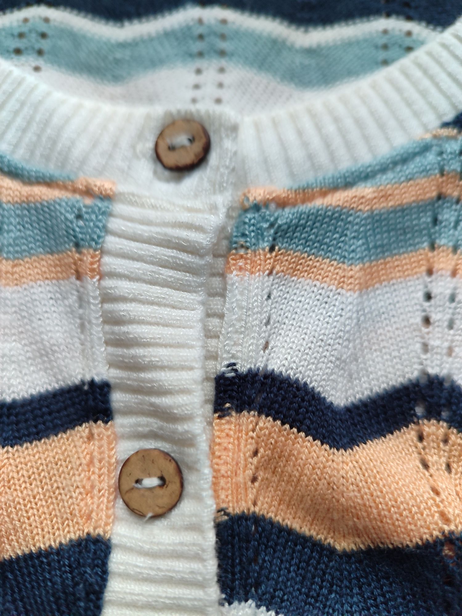 Krótki rozpinany sweter vintage S/M Dolce Vita bolerko, narzutka 36/38