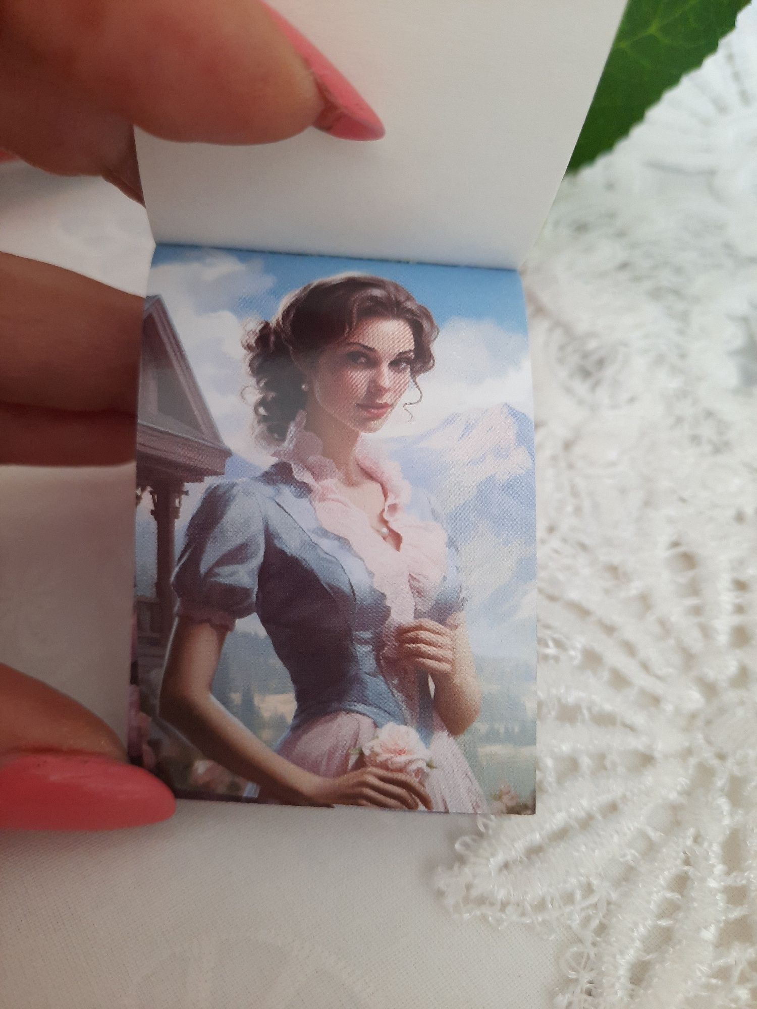 50 Adesivos - Mini Bloco Dama Vitoriana