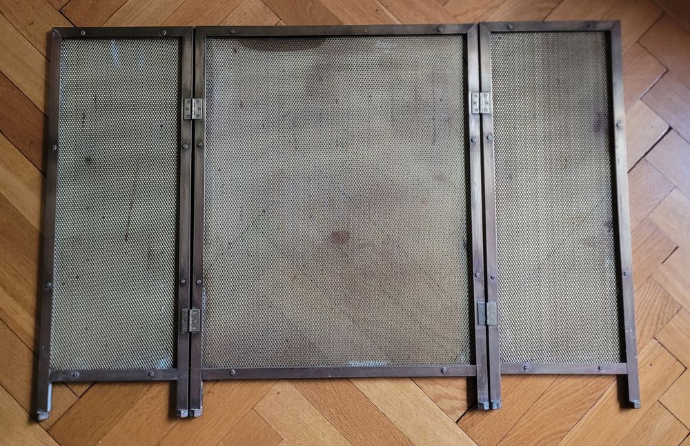 Regulowana osłona kominkowa mosiadz 80 x 55 cm