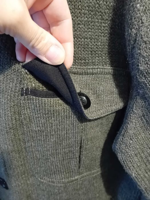 piękny męski sweter f&f rozmiar l kolor khaki z wełną ciepły jak nowy