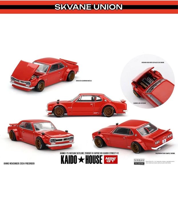 Моделі KAIDO HOUSE Nissan, Datsun, Skyline, Chevrolet, в масштабі 1:64