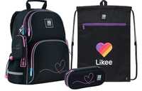 Шкільний рюкзак, пенал, сумка Kite  LED-вишивка Кайт на 6 – 10 років