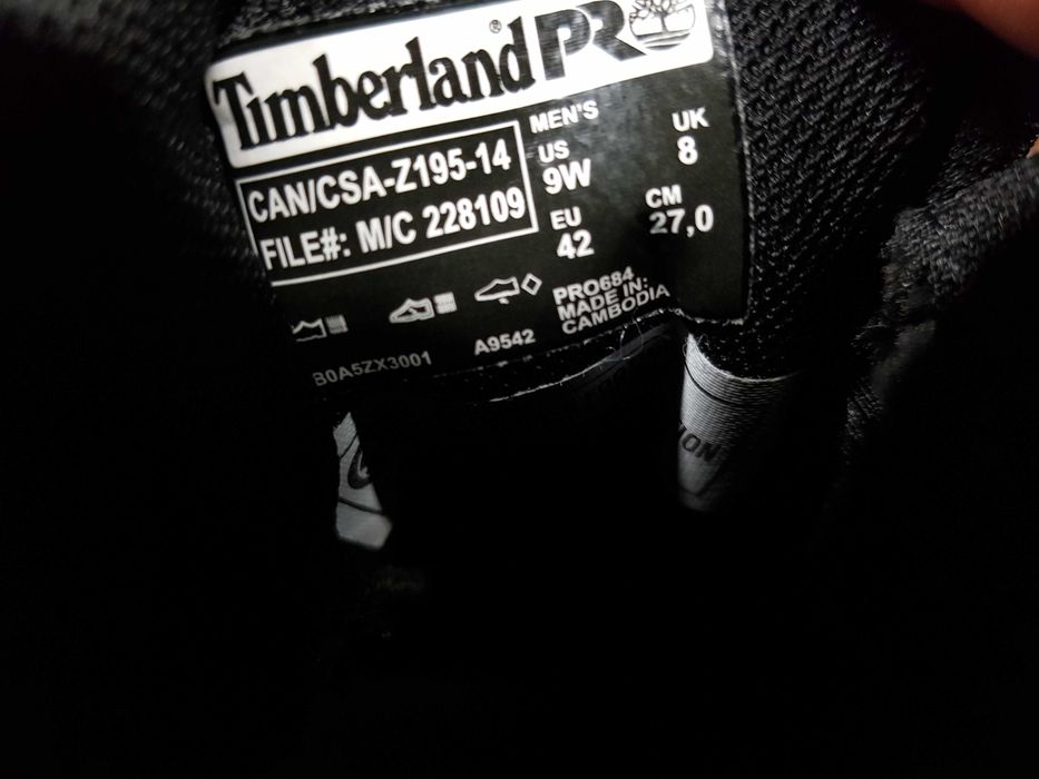 Buty robocze TIMBERLAND rozm 42 wkł 28 cm S3