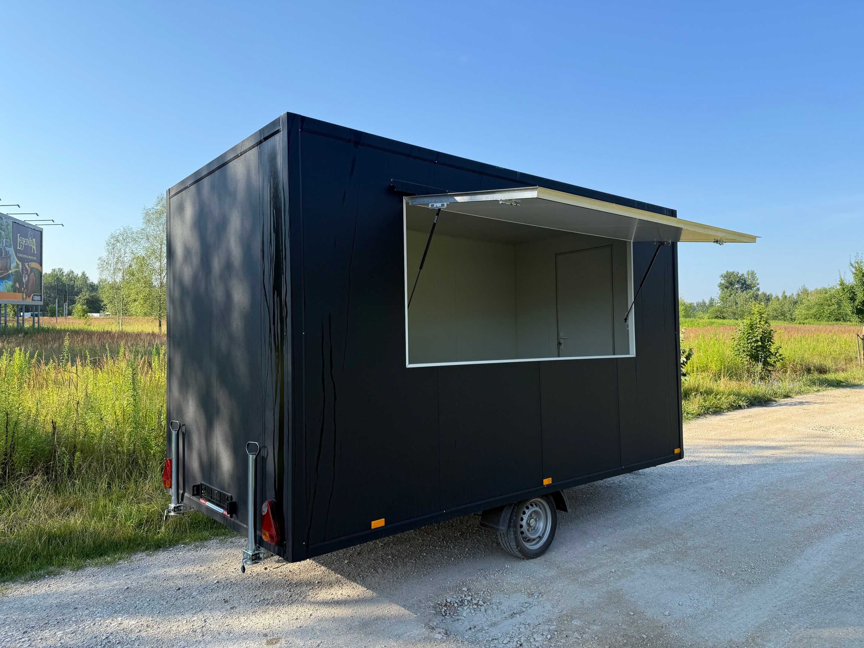 WYPRZEDAŻ OKAZJA  Producent Przyczepa FoodyWheel 4x2m CZARNY MAT HIT