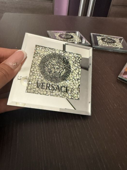 Podstawki szklane ozdobne Versace