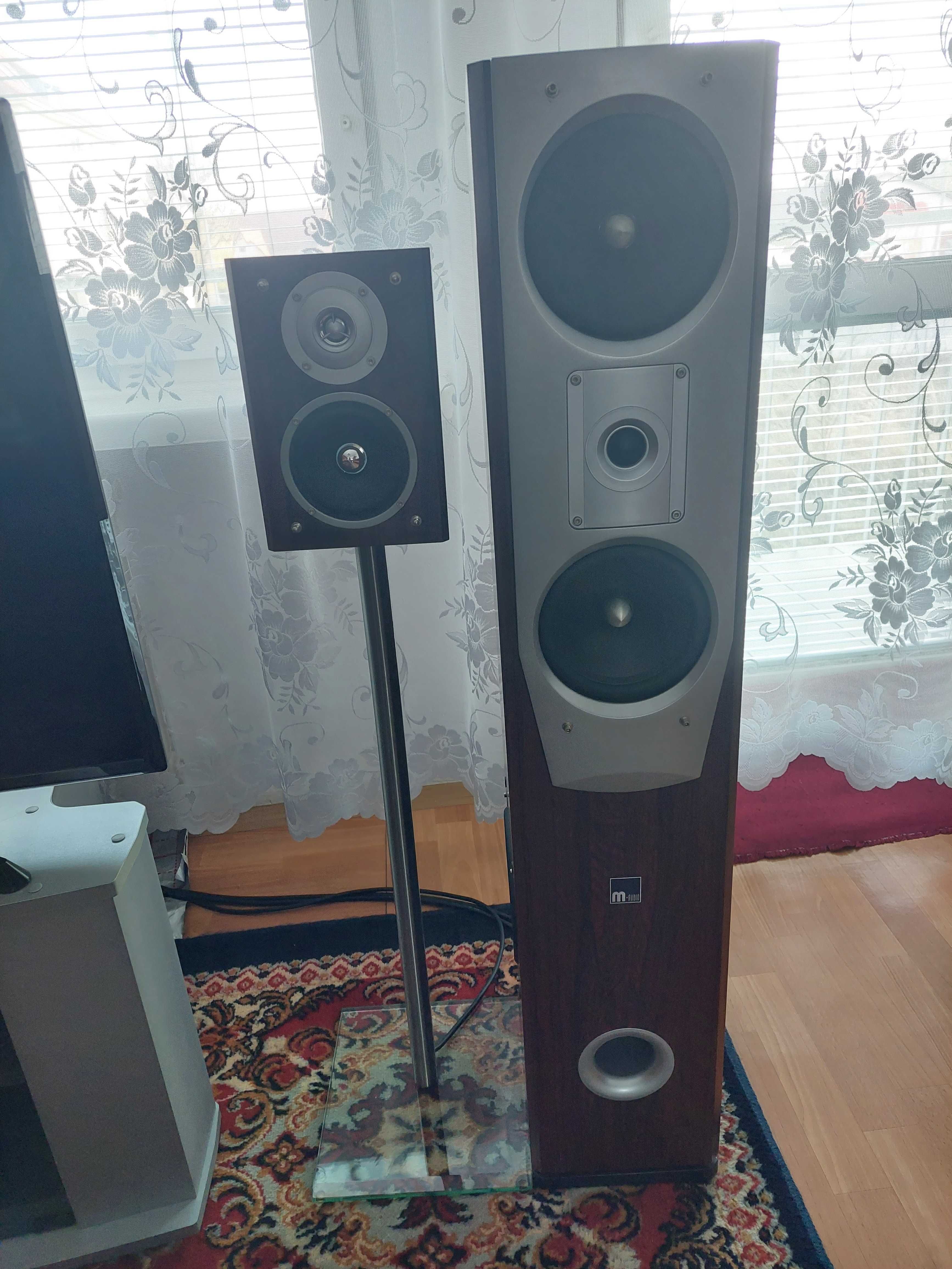 Kolumny m-audio HTS 501 + kable KLOTZ