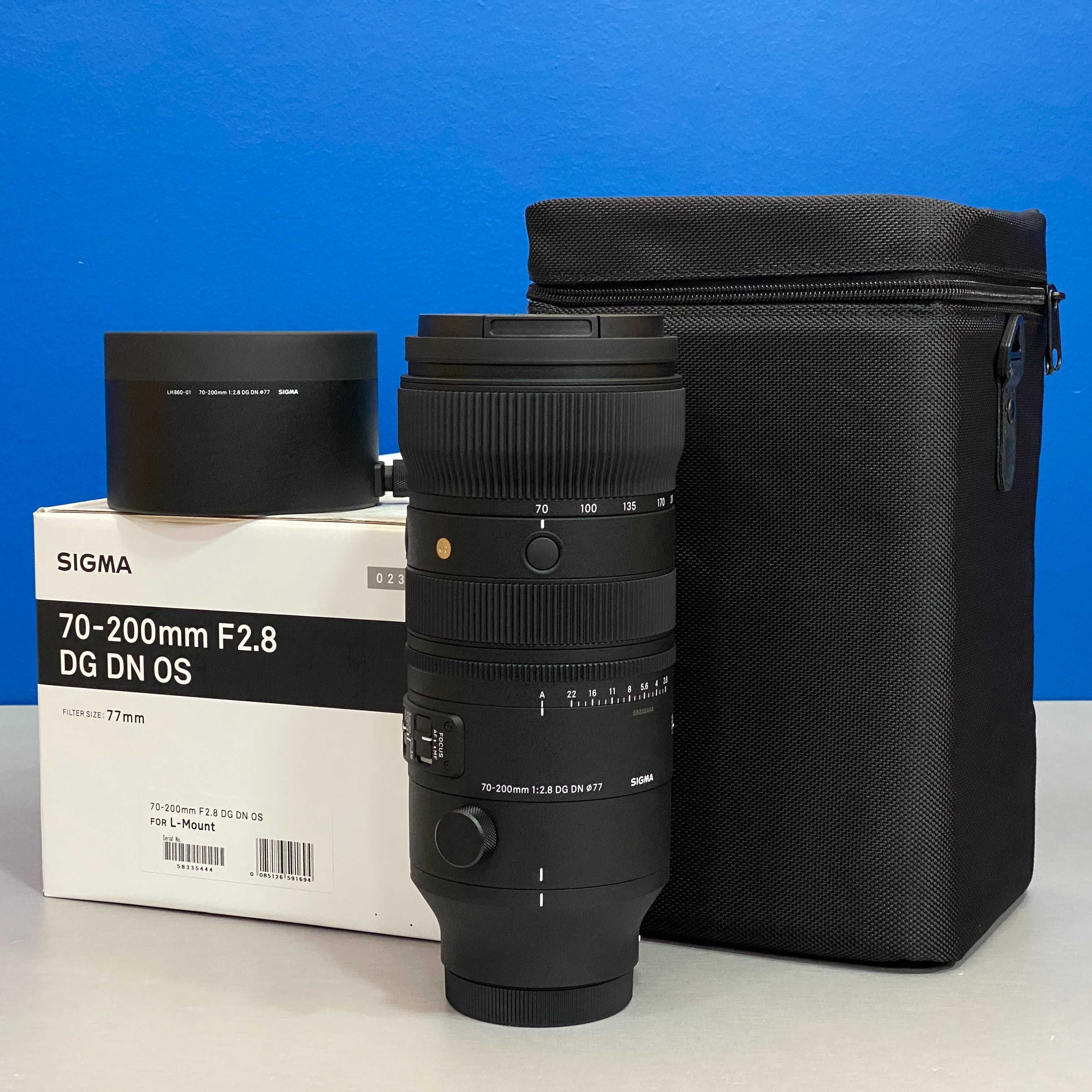 Sigma 70-200mm f/2.8 DG DN OS (L-Mount) - NOVA - 5 ANOS DE GARANTIA