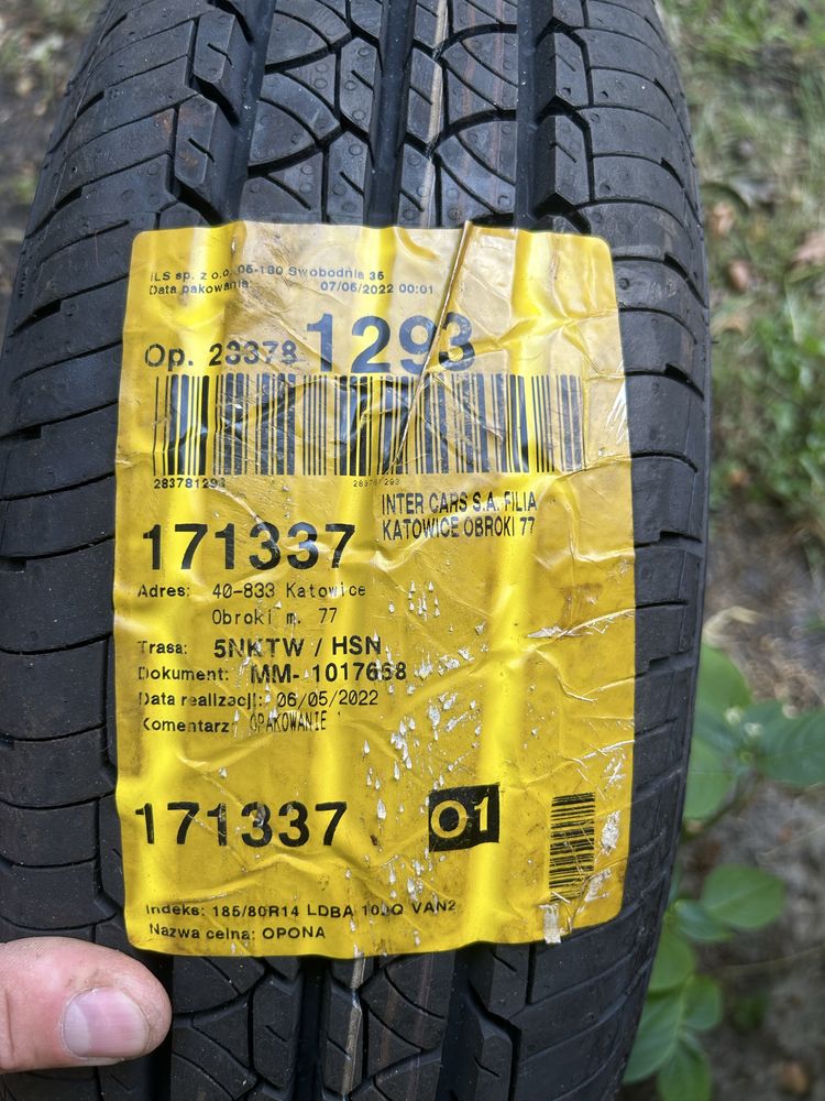 Opony 185/80/R14c.  Barum/ rezerwacja