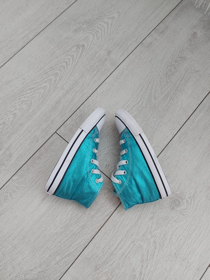 Buty trampki converse brokatowe wysokie 25 Wkładka 16 cm ręcznie