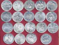 Portugal  Coleção de 1.000 Escudos Prata  as 19 Moedas