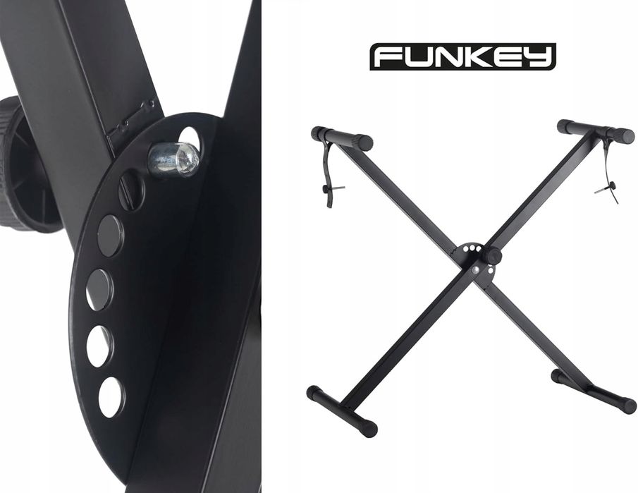 Składany statyw typu X do keyboardu FunKey, czarny