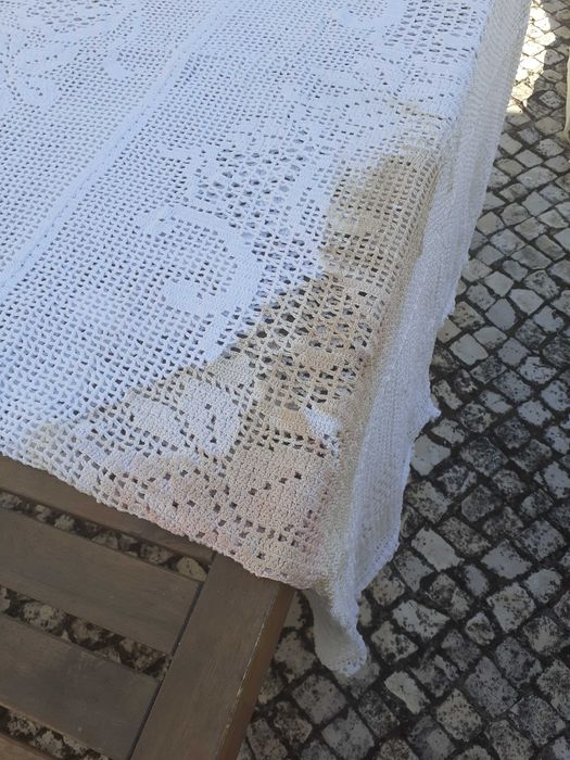 Colcha/toalha de renda