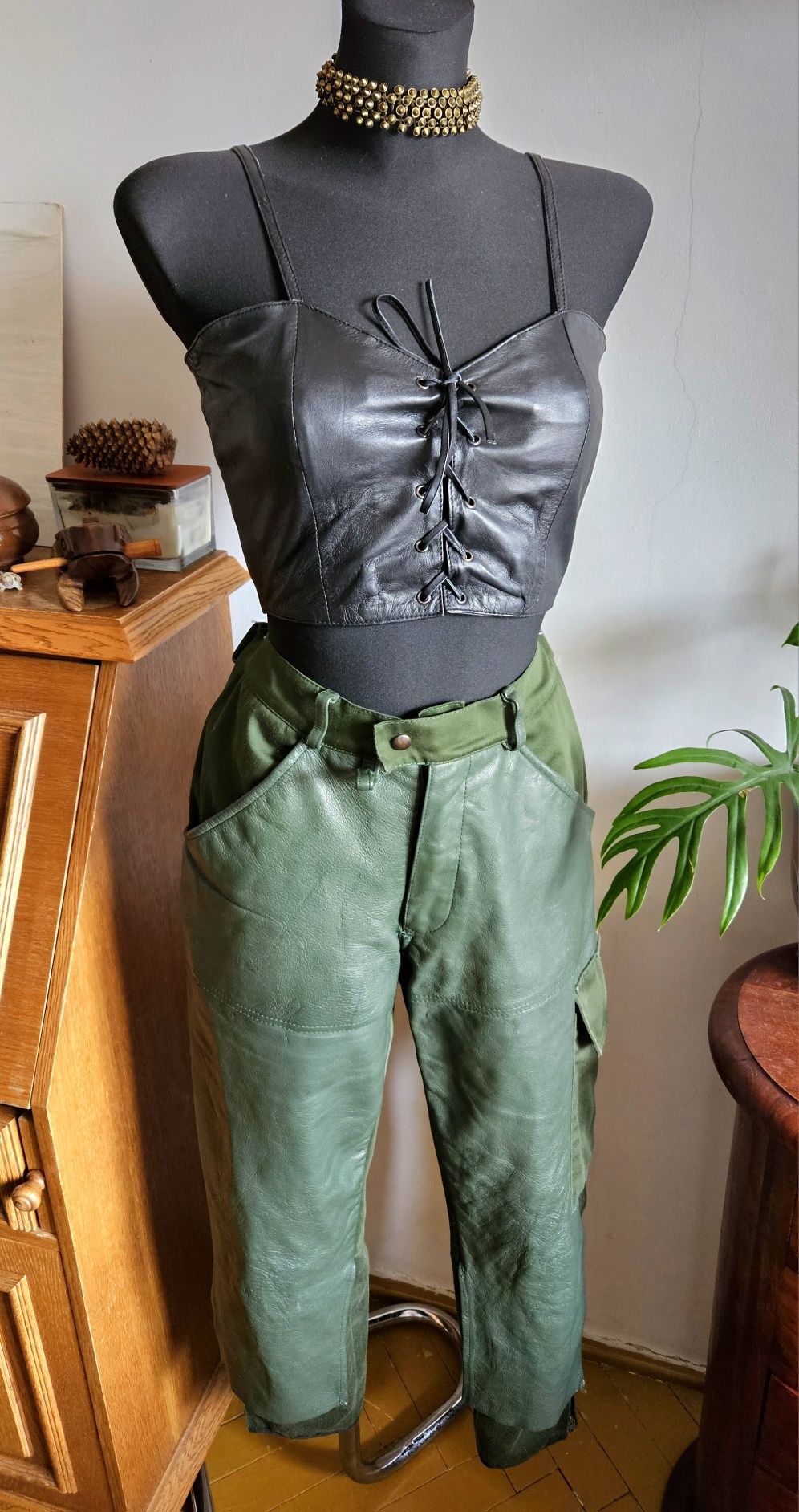 Spodnie myśliwskie skórzane Chevalier vintage