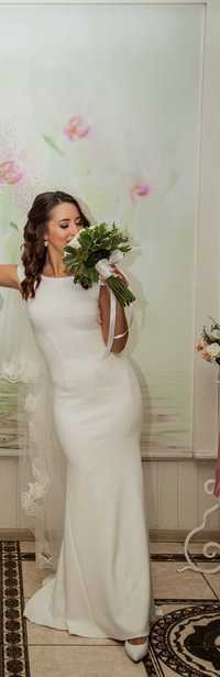 Свадебное платье, NEONILLA, открытая спинка, фасон рыбка