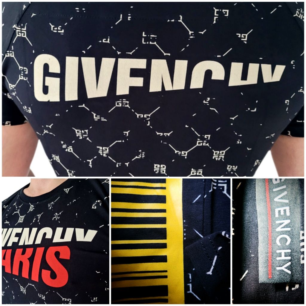 Koszulka T-Shirt  męski Givenchy Paris czarna