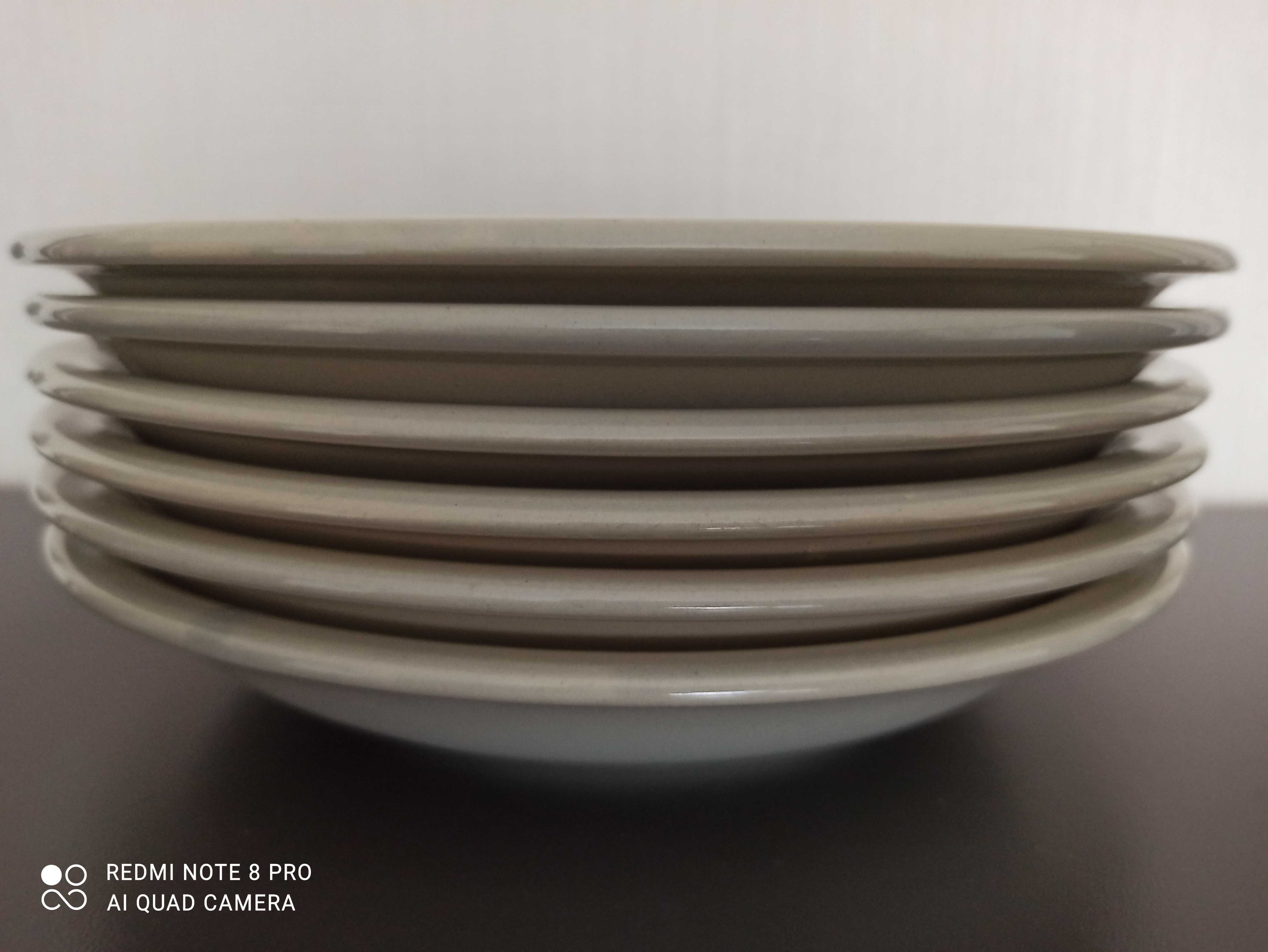 Talerze głębokie, ręcznie malowane, porcelit DDR