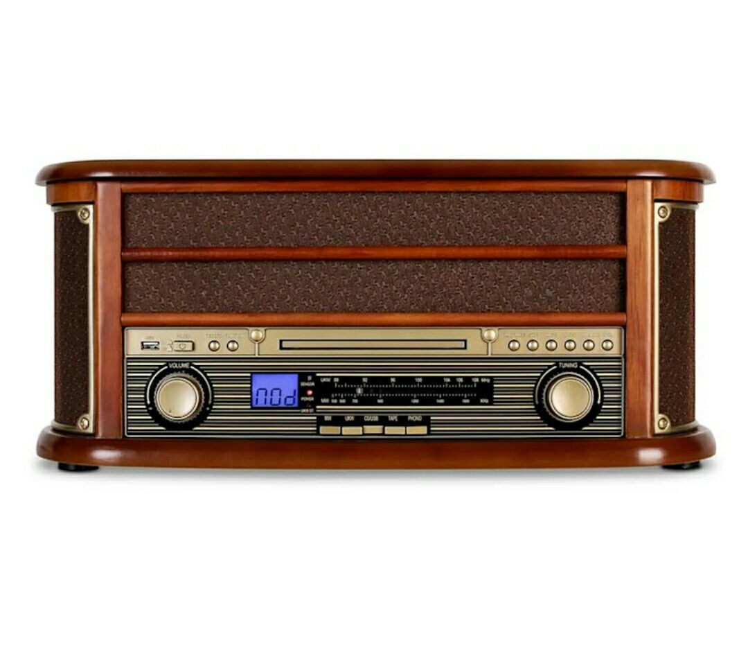 Radio retro gramofon CD USB wieza boombox kaseta nowe -50%