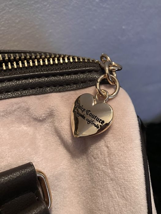 Torebka różowa pudrowa welurowa juicy couture