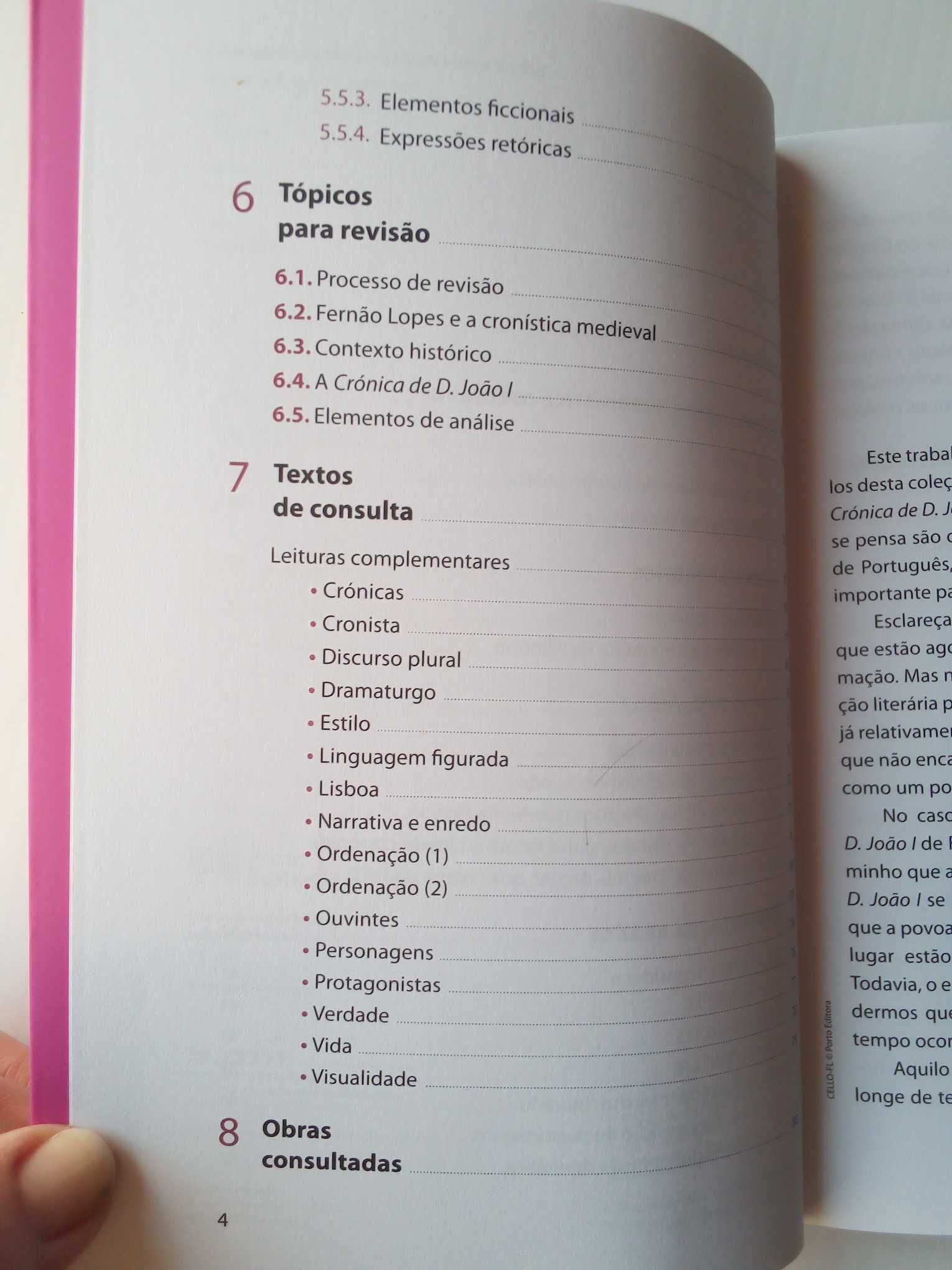 Livros de apoio escolar, "Crónica de D. João I" e "Filosofia", 10º ano