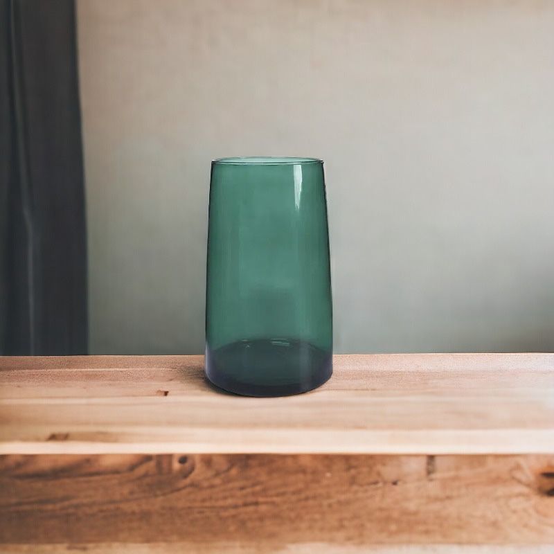 Ciemnozielony zielony butelkowa zieleń wazon