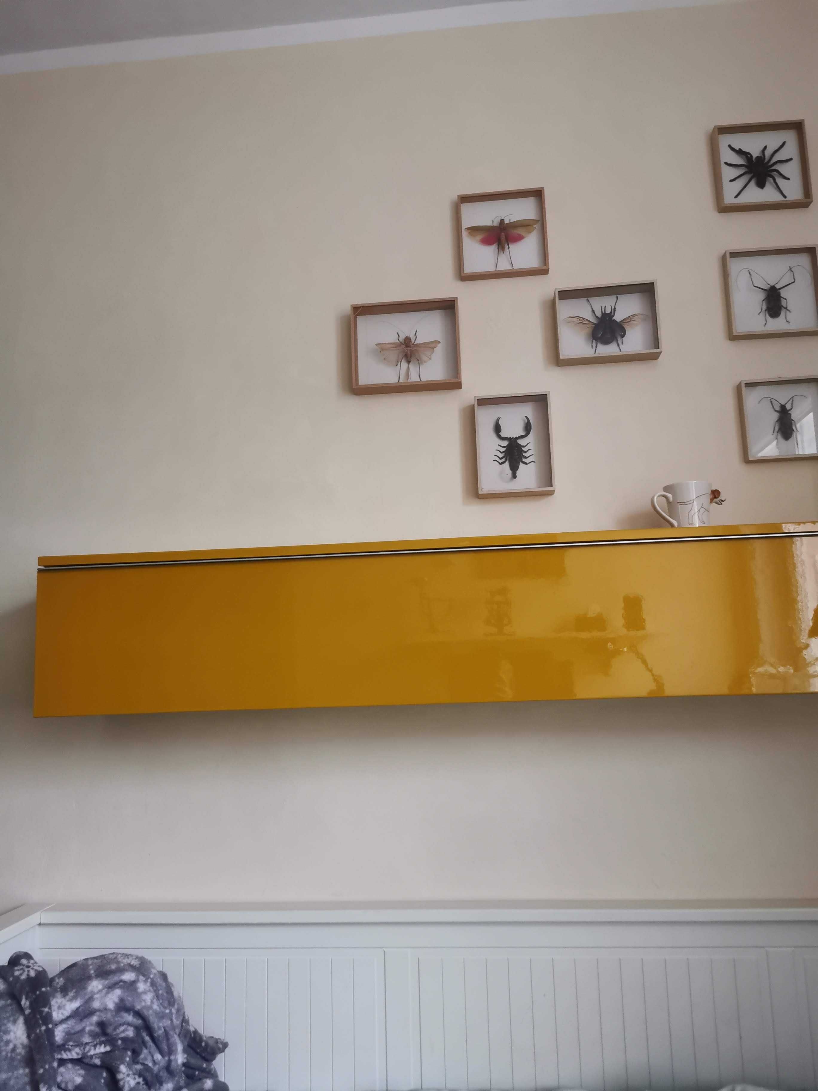 IKEA żółta szafka wisząca BESTA