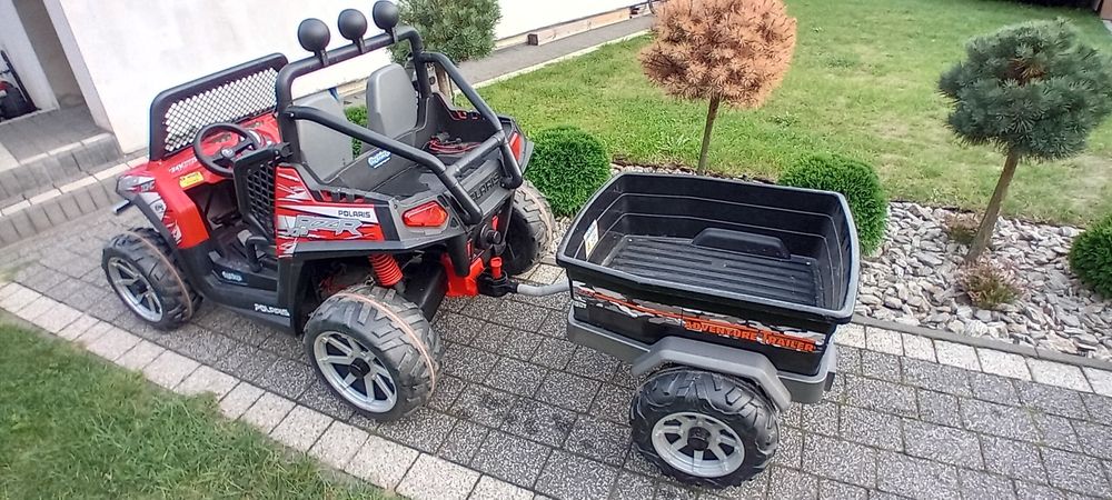 Buggy Peg Perego Polaris Rzr 24V + przyczepa
