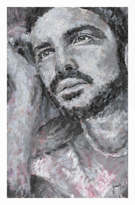 Joao Filipe, Pintura original (Mariano di Vaio), pastel óleo, 30x20cm