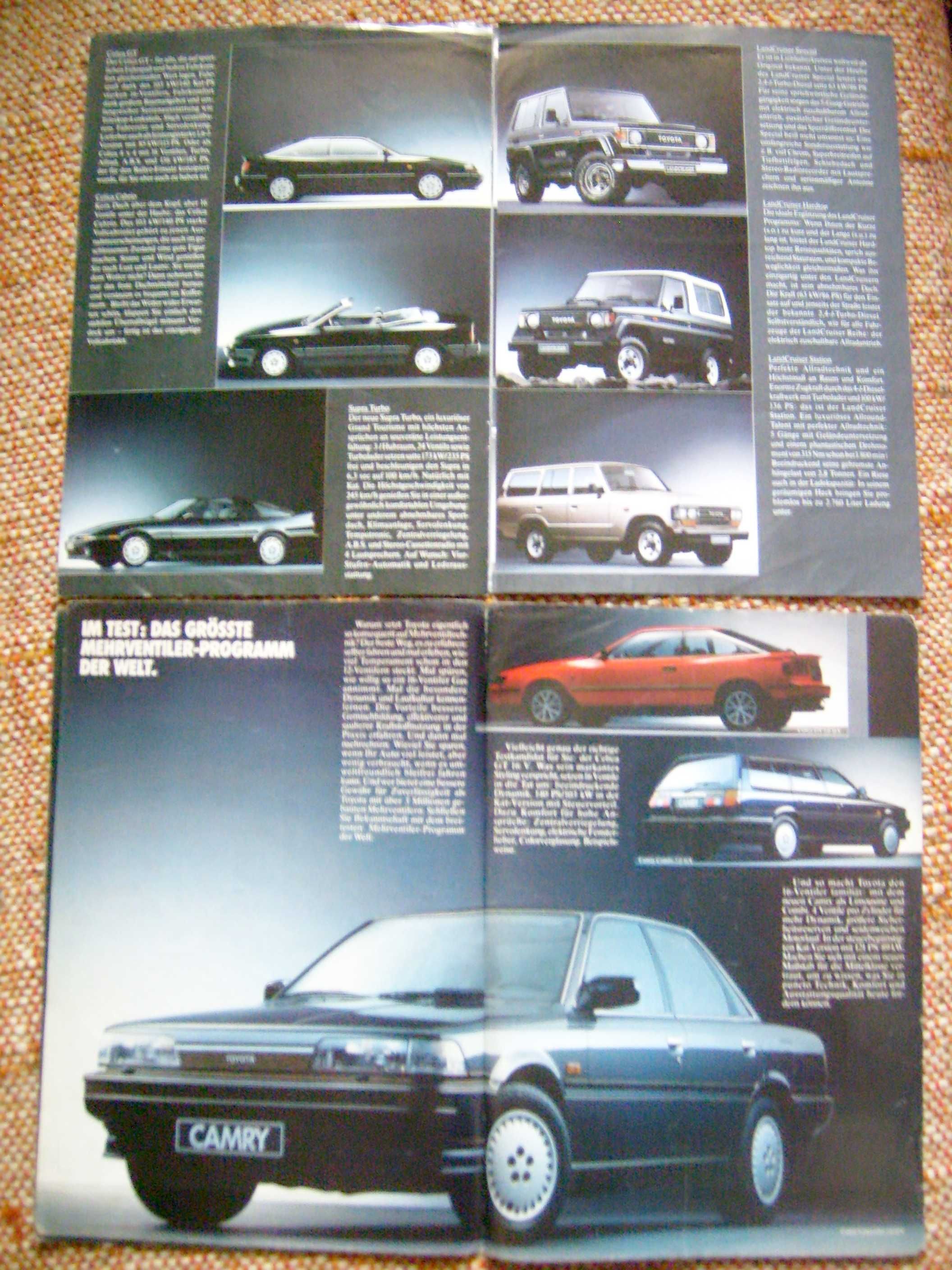 TOYOTA Programm x 3 *1987 - 1988 Camry Supra Celica Corolla...
