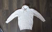 Chłopięcy bawełniany sweter swetr 98 2-3 latka Pepco szary popiel