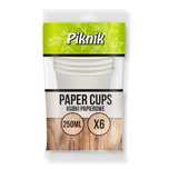 kubek papierowy 250ml piknik 6 szt $