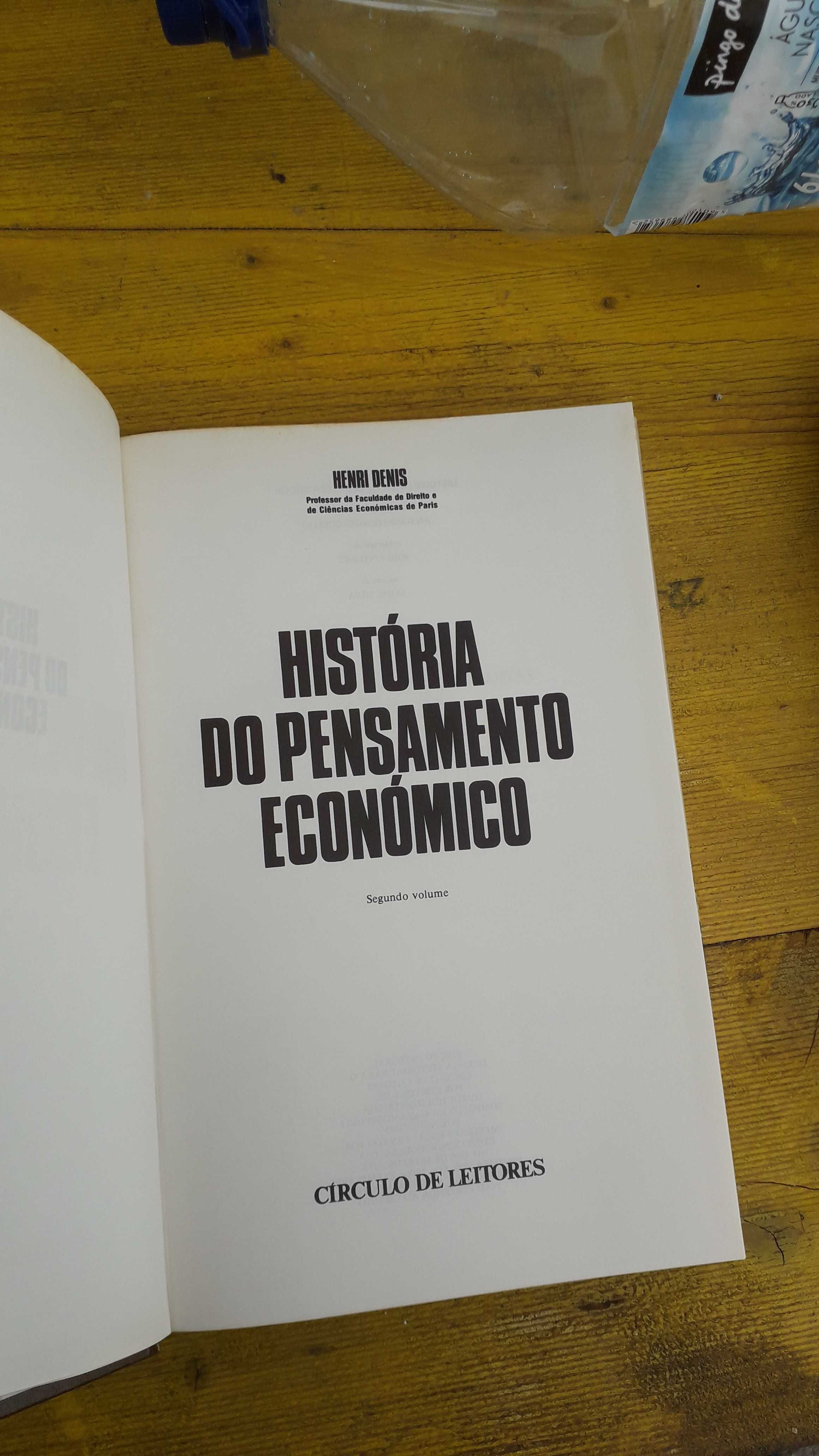 História do Pensamento Económico de Henri Denis primeiro e segundo vol