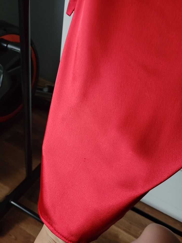 Elegancka nowa sukienka DeeZee czerwona S