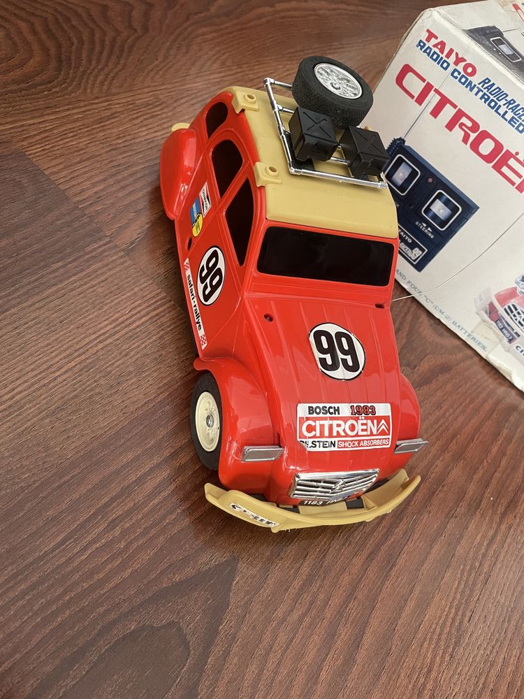 Stara zabawka Citroen 2CV TAIYO Japan pudełko PRL DDR