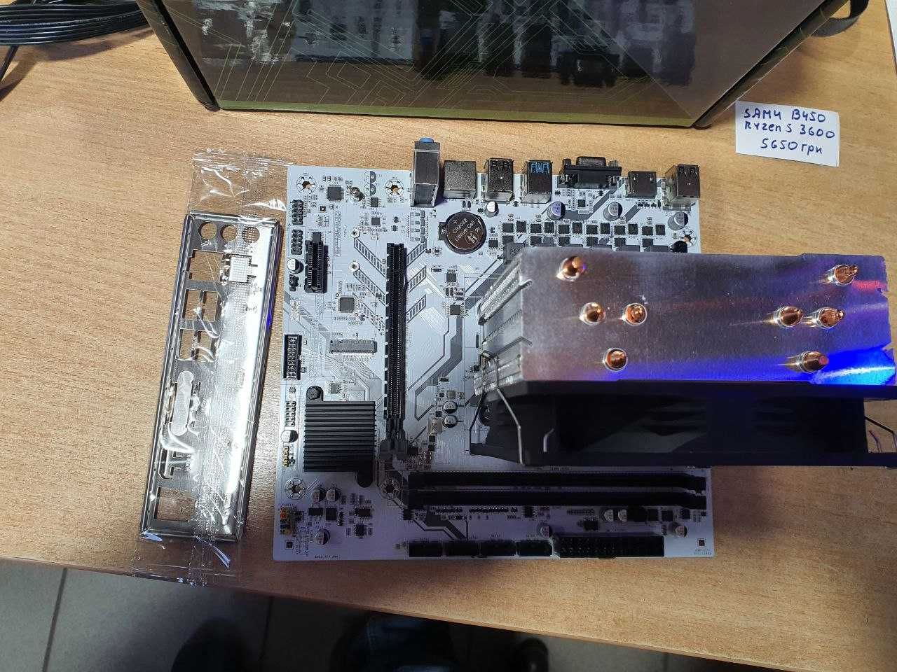 Матер плата sAM4 Machinist B450 TFA с Ryzen 5 3600 кулер RGB.
