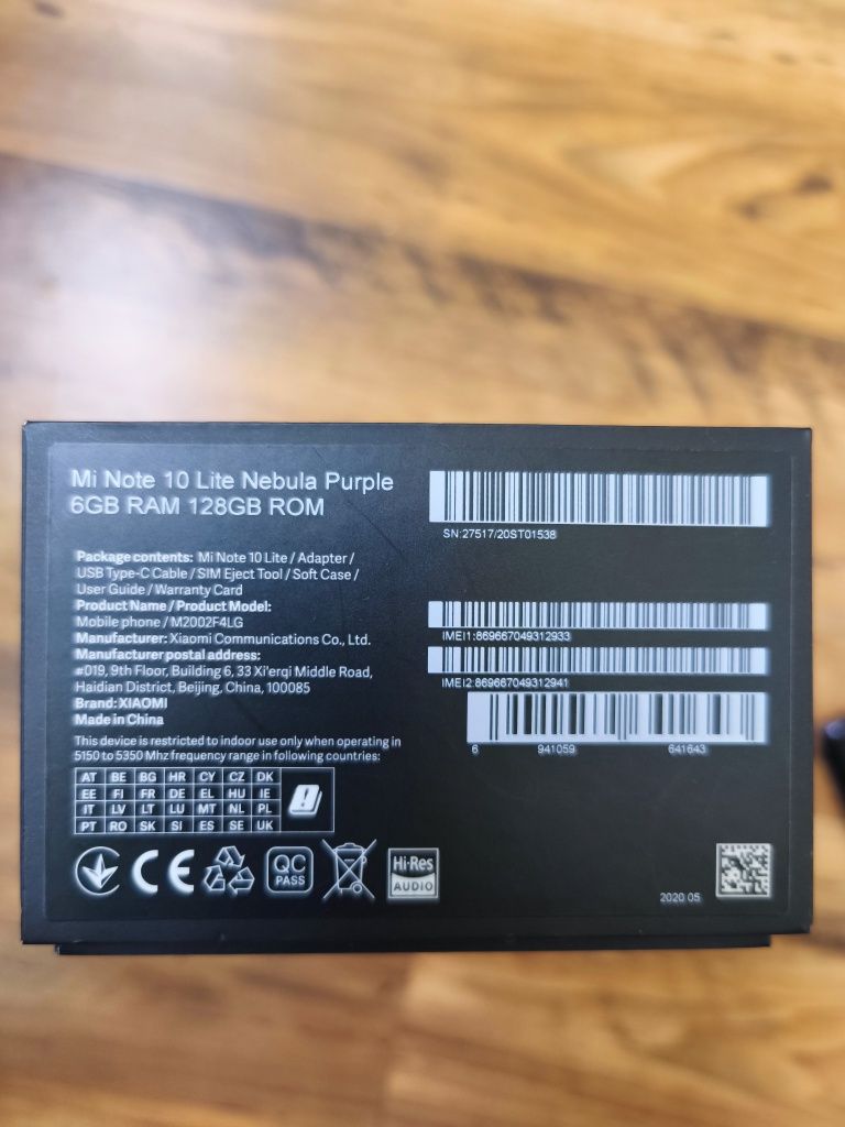 Xiaomi mi note 10 lite 6/128