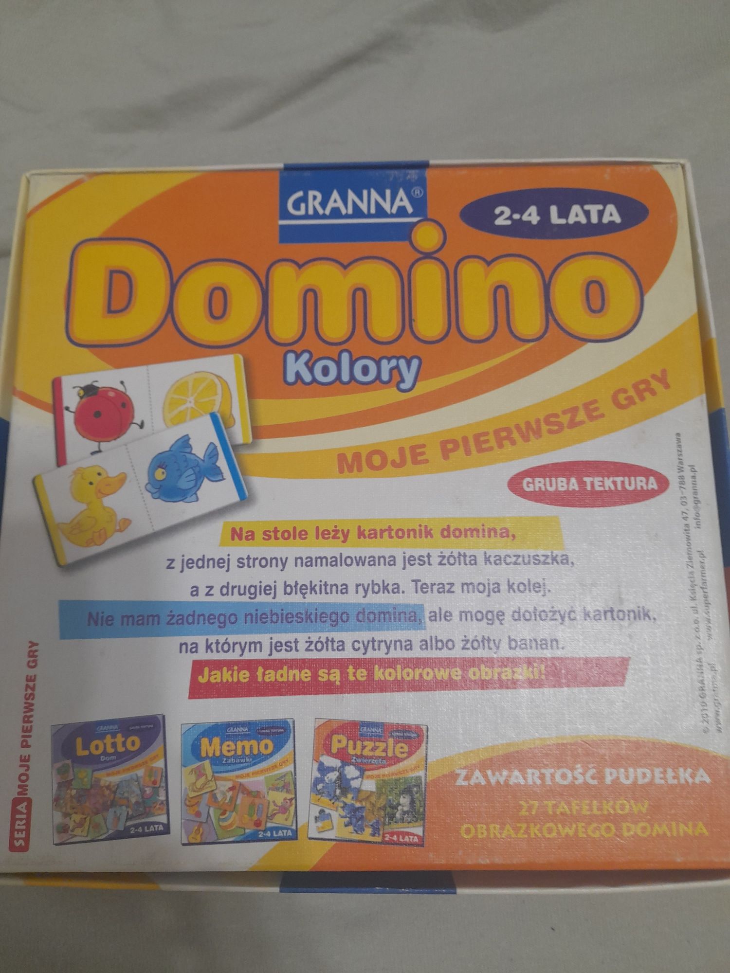 Domino kolory. Gra dla dzieci.