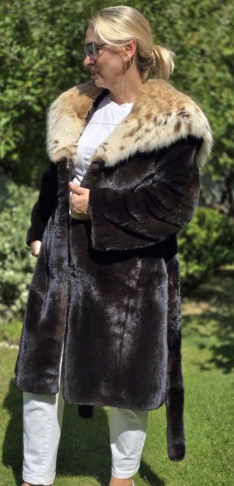 Alessandro Bosso Норкова шуба, норка Blackglama 105 см