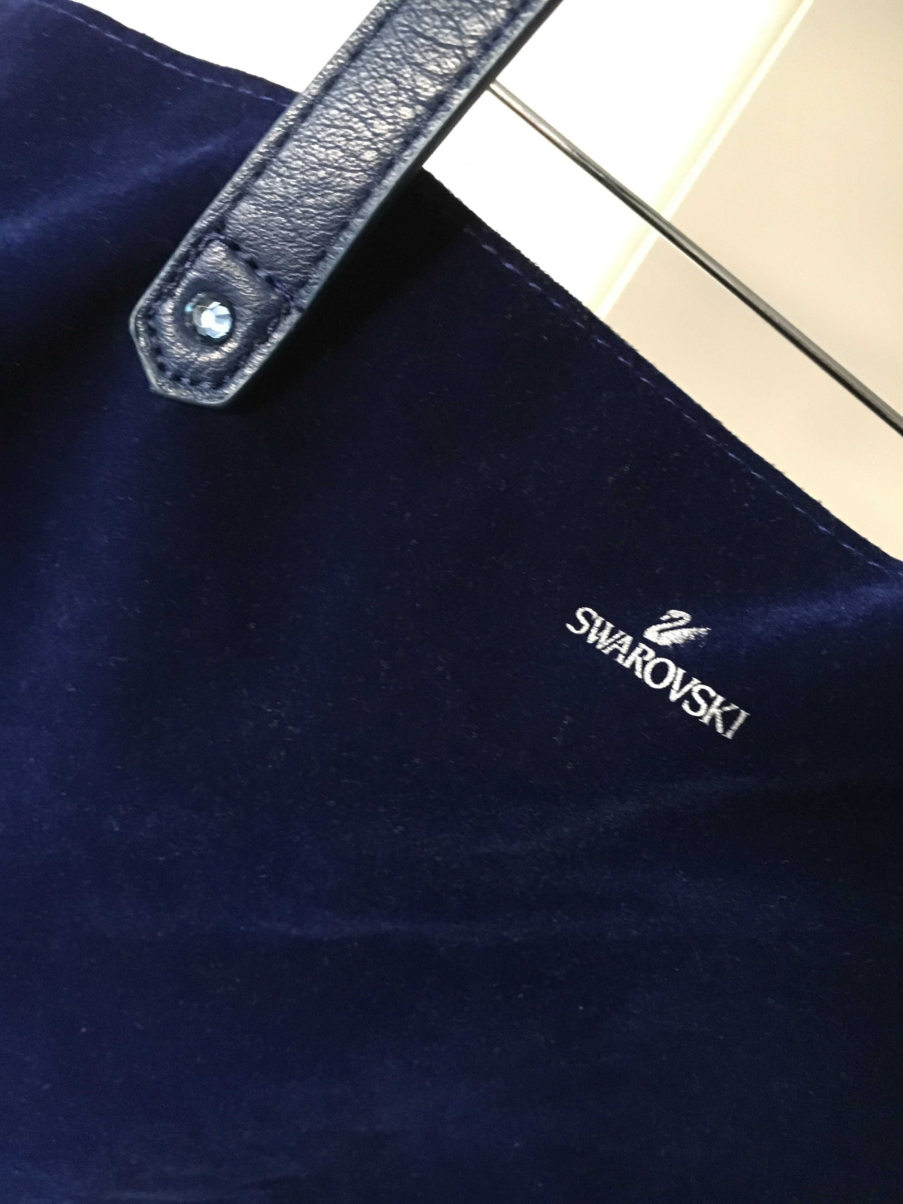 Torebka welurowa Swarovski