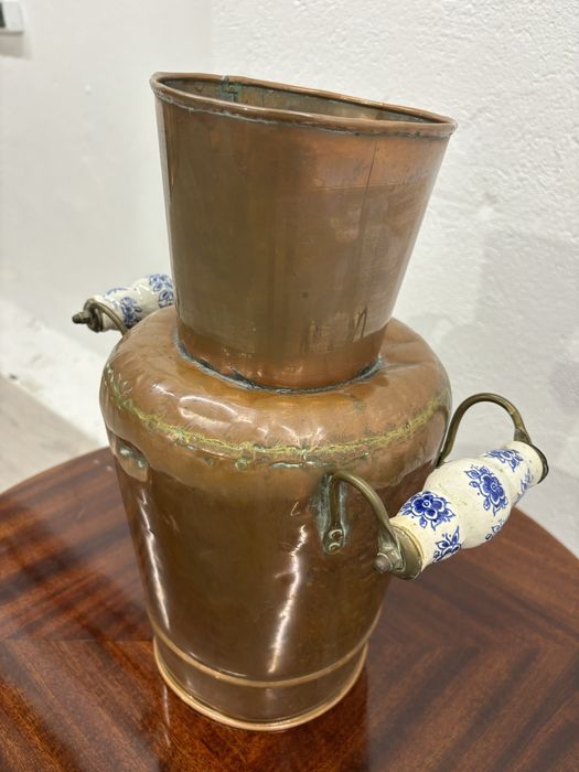 Unikatowy miedziany wazon/dzbanek ręcznie robiony